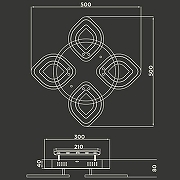 Люстра Ambrella Light FA FA8841 цвет плафона/подвески Белый, цвет арматуры Белый-5