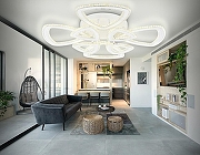 Люстра Ambrella Light FA FA8863 цвет плафона/подвески Белый, Прозрачный, цвет арматуры Белый-3