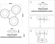 Люстра Ambrella Light FA FA8866 цвет плафона/подвески Белый, Прозрачный, цвет арматуры Белый-4