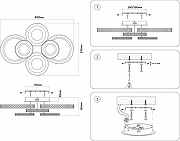 Люстра Ambrella Light FA FA8874 цвет плафона/подвески Белый, Прозрачный, цвет арматуры Белый-7
