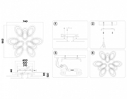 Люстра Ambrella Light FA FA8938 цвет плафона/подвески Белый, Черный, цвет арматуры Белый, Черный-7