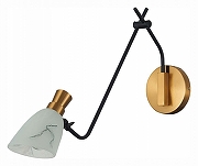 Бра EVOLUCE L1ta SLE205401-01 цвет плафона/подвески Белый, цвет арматуры Латунь, Черный