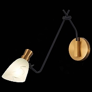 Бра EVOLUCE L1ta SLE205401-01 цвет плафона/подвески Белый, цвет арматуры Латунь, Черный-3