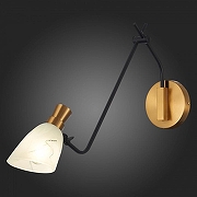 Бра EVOLUCE L1ta SLE205401-01 цвет плафона/подвески Белый, цвет арматуры Латунь, Черный-4