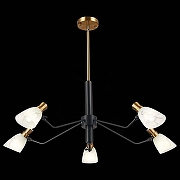 Люстра на штанге EVOLUCE L1ta SLE205403-05 цвет плафона/подвески Белый, цвет арматуры Латунь, Черный-2