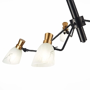 Люстра на штанге EVOLUCE L1ta SLE205403-05 цвет плафона/подвески Белый, цвет арматуры Латунь, Черный-4