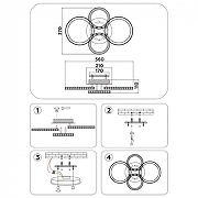 Люстра Ambrella Light FA FA9524 цвет плафона/подвески Белый, Прозрачный, цвет арматуры Белый-10