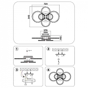 Люстра Ambrella Light FA FA9528 цвет плафона/подвески Белый, Прозрачный, цвет арматуры Белый-9