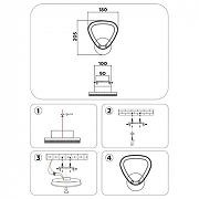 Бра Ambrella Light FA FA9557 цвет плафона/подвески Белый, Прозрачный, цвет арматуры Белый-7