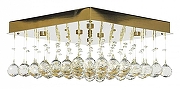 Накладной светильник Arti Lampadari Flusso Flusso H 1.4.40.616 G цвет плафона/подвески Прозрачный, цвет арматуры Золото