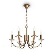 Люстра Freya Forte FR1006PL-06G цвет плафона/подвески Прозрачный, цвет арматуры Золото, Прозрачный-1