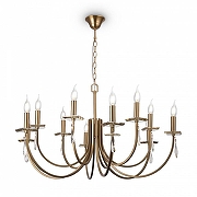 Люстра Freya Forte FR1006PL-12G цвет плафона/подвески Прозрачный, цвет арматуры Золото, Прозрачный-1