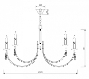 Люстра Freya Forte FR1006PL-12N цвет плафона/подвески Прозрачный, цвет арматуры Никель-4