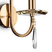 Бра Freya Forte FR1006WL-01G цвет плафона/подвески Прозрачный, цвет арматуры Золото, Прозрачный-2