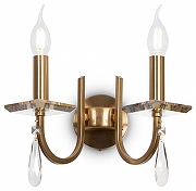 Бра Freya Forte FR1006WL-02G цвет плафона/подвески Прозрачный, цвет арматуры Золото, Прозрачный