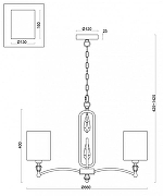 Люстра Freya Riverside FR1007PL-05BS цвет плафона/подвески Белый, цвет арматуры Латунь-3