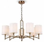 Люстра Freya Riverside FR1007PL-07BS цвет плафона/подвески Белый, цвет арматуры Латунь-1
