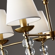 Люстра на штанге Freya Side FR1009CL-05BS цвет плафона/подвески Белый, цвет арматуры Латунь-5