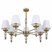 Люстра на штанге Freya Side FR1009CL-07BS цвет плафона/подвески Белый, цвет арматуры Латунь