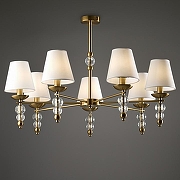 Люстра на штанге Freya Side FR1009CL-07BS цвет плафона/подвески Белый, цвет арматуры Латунь-2