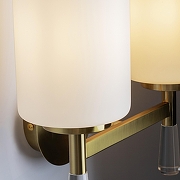 Бра Freya Chic FR2031WL-02BS цвет плафона/подвески Белый, Прозрачный, цвет арматуры Латунь-3