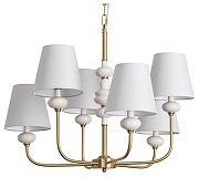 Люстра Freya Evelyn FR2038PL-06BS цвет белый, латунь