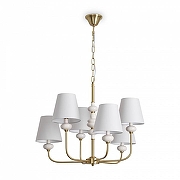 Люстра Freya Evelyn FR2038PL-06BS цвет плафона/подвески Белый, цвет арматуры Белый, Латунь-1