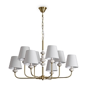 Люстра Freya Evelyn FR2038PL-08BS цвет белый, латунь-1