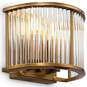 Накладной светильник Freya Savoy FR5053WL-02BS цвет плафона/подвески Прозрачный, цвет арматуры Латунь