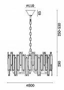 Подвесной светильник Freya Megan FR5085PL-05CH цвет плафона/подвески Прозрачный, цвет арматуры Хром-3