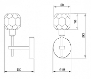 Бра Freya Grace FR5114WL-01BZ цвет плафона/подвески Прозрачный, цвет арматуры Бронза-3