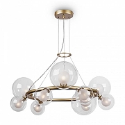 Люстра Freya Duo FR5139PL-10MG цвет плафона/подвески Прозрачный, цвет арматуры Золото-1