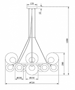 Люстра Freya Duo FR5139PL-10MG цвет плафона/подвески Прозрачный, цвет арматуры Золото-5