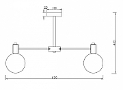 Люстра на штанге Freya Globo FR5175PL-06BS цвет плафона/подвески Оранжевый, цвет арматуры Латунь-2