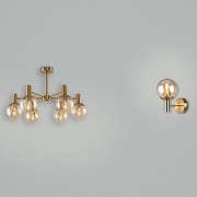 Бра Freya Globo FR5175WL-01BS цвет плафона/подвески Оранжевый, цвет арматуры Латунь-2