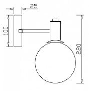 Бра Freya Globo FR5175WL-01BS цвет плафона/подвески Оранжевый, цвет арматуры Латунь-5