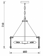 Подвесной светильник Freya Fresco FR5190PL-06BS цвет плафона/подвески Прозрачный, цвет арматуры Латунь-4
