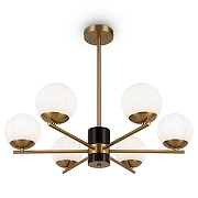 Люстра на штанге Freya Marble FR5230PL-06BS цвет латунь