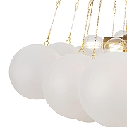 Люстра на штанге Freya Fiesta FR5231PL-06BS цвет плафона/подвески Белый, цвет арматуры Латунь-3