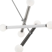Люстра на штанге Freya Cross FR5381PL-06CH цвет плафона/подвески Белый, цвет арматуры Хром-1