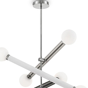 Люстра на штанге Freya Cross FR5381PL-06CH цвет плафона/подвески Белый, цвет арматуры Хром-2