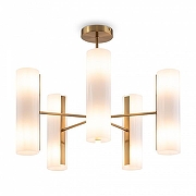 Люстра на штанге Freya Fiore FR5368CL-10BS цвет плафона/подвески Белый, цвет арматуры Латунь-1