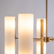 Люстра на штанге Freya Fiore FR5368CL-10BS цвет плафона/подвески Белый, цвет арматуры Латунь-3