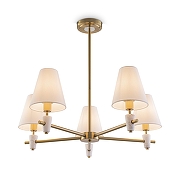 Люстра на штанге Freya Pietra FR5371CL-05BS цвет латунь-1