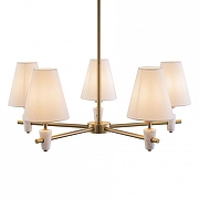 Люстра на штанге Freya Pietra FR5371CL-05BS цвет плафона/подвески Белый, цвет арматуры Латунь-3