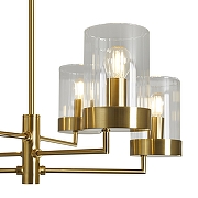 Люстра на штанге Freya Clip FR5426PL-06BS цвет плафона/подвески Прозрачный, цвет арматуры Латунь-4