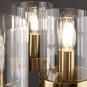 Люстра на штанге Freya Clip FR5426PL-08BS цвет плафона/подвески Прозрачный, цвет арматуры Латунь-5