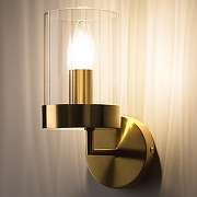 Бра Freya Clip FR5426WL-01BS цвет плафона/подвески Прозрачный, цвет арматуры Латунь-4