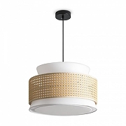 Подвесной светильник Freya Weave FR5492PL-01B цвет плафона/подвески Белый, Бежевый, цвет арматуры Черный-1