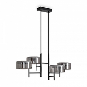 Люстра Freya Tower FR5536PL-L14B цвет плафона/подвески Светло-серый, цвет арматуры Черный-1